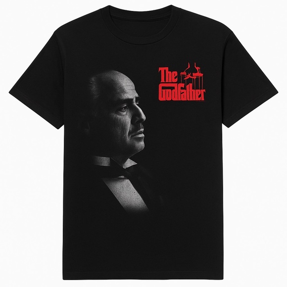 The Godfather Movie Graphic T-Shirt Old Navy XL Black Marlon Brando - Picture 1 of 8
